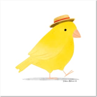 Yellow Canary Bird with hat Posters and Art